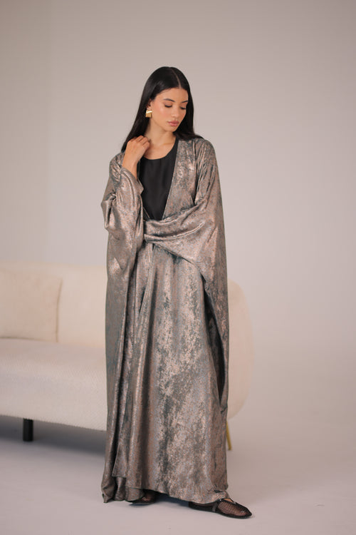 QAMAR ABAYA|DARK GREEN