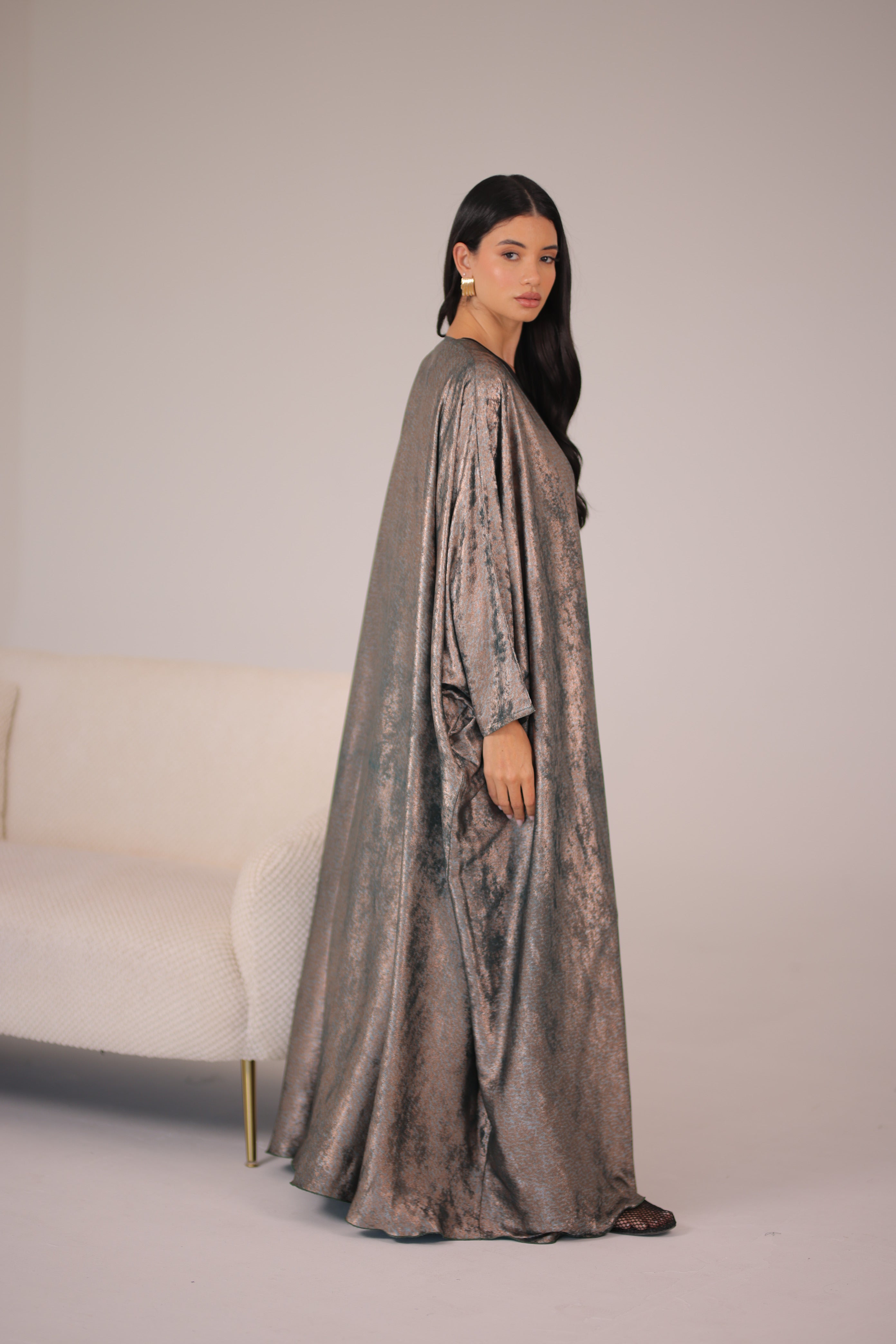 QAMAR ABAYA|DARK GREEN