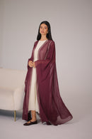 LAMA ABAYA CAPE|Burgundy