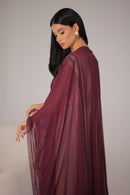 LAMA ABAYA CAPE|Burgundy