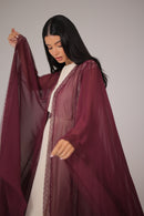 LAMA ABAYA CAPE|Burgundy