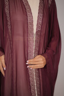 LAMA ABAYA CAPE|Burgundy