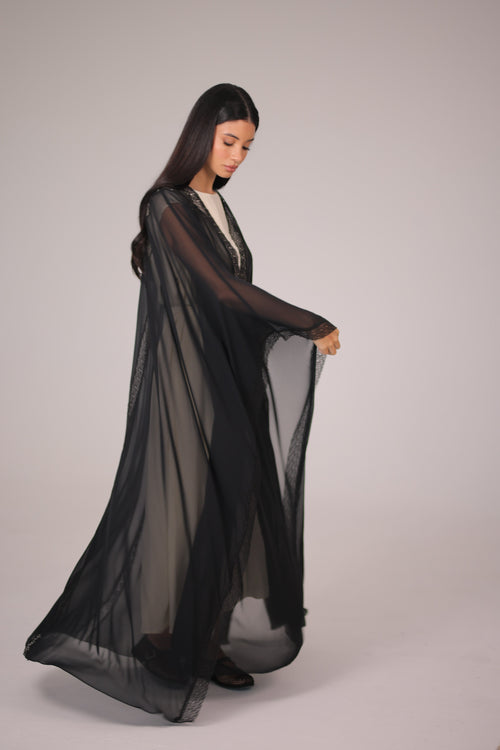 LAMA ABAYA CAPE|Black