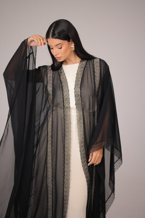 LAMA ABAYA CAPE|Black