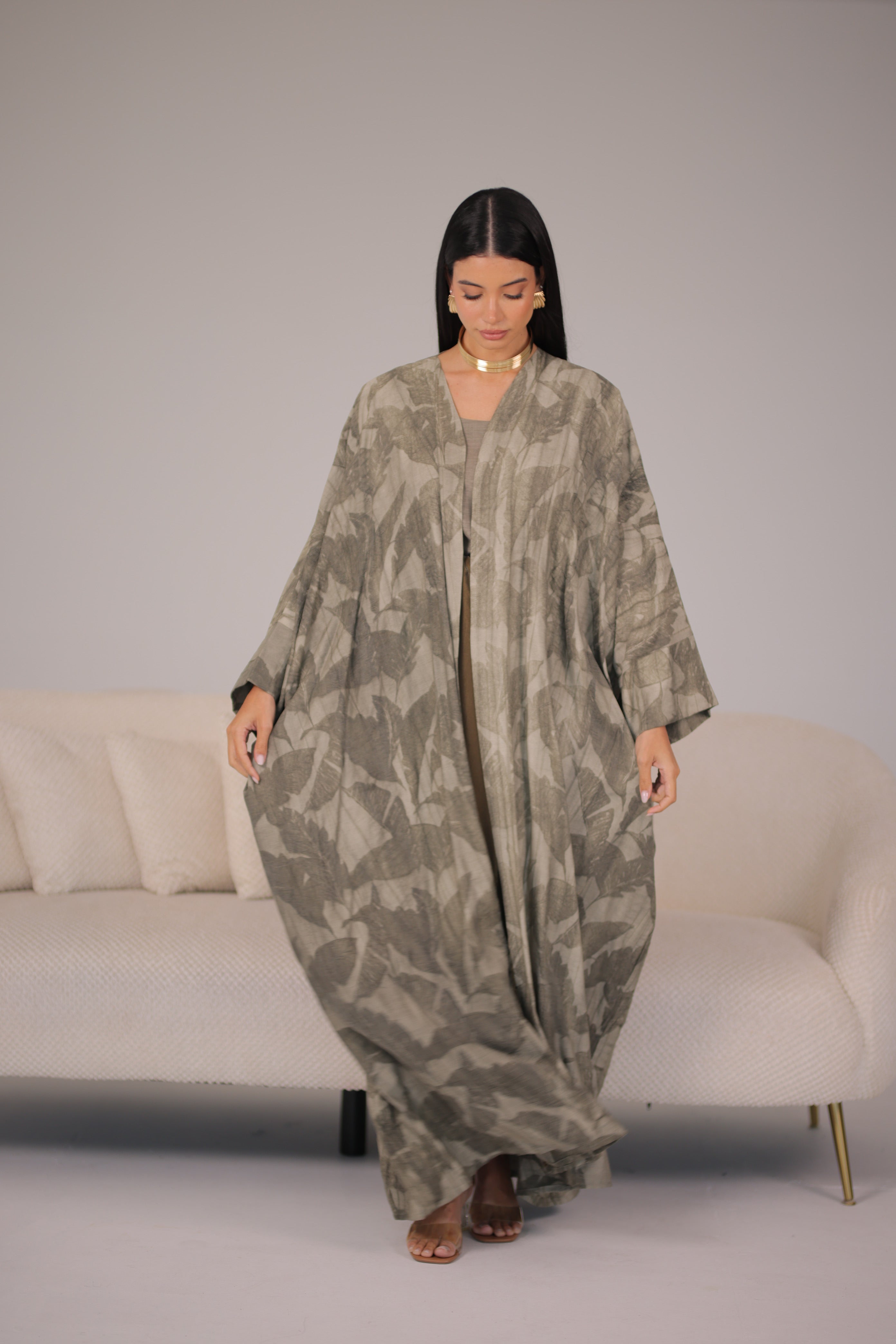 HALA ABAYA SET| Soft Sage