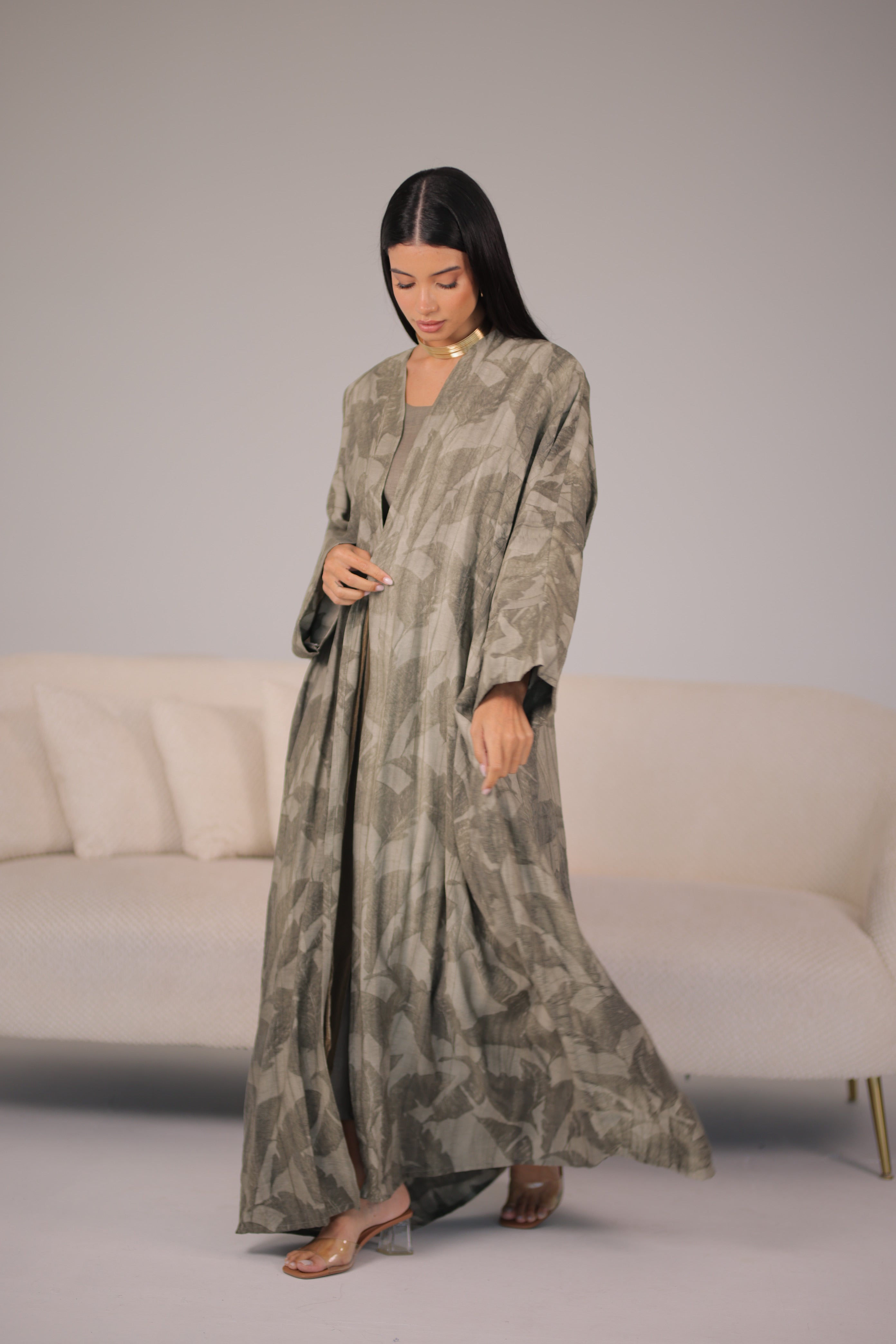 HALA ABAYA SET| Soft Sage