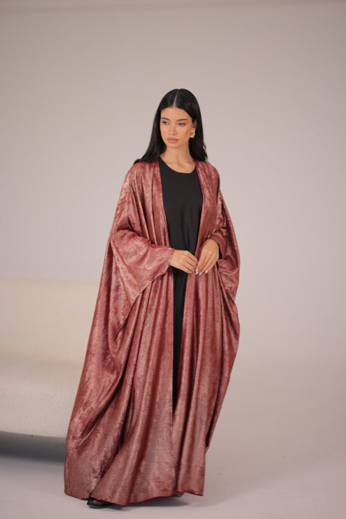 QAMAR ABAYA | BURGUNDY