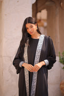 LAYALY ABAYA SET|BLACK'SILVER