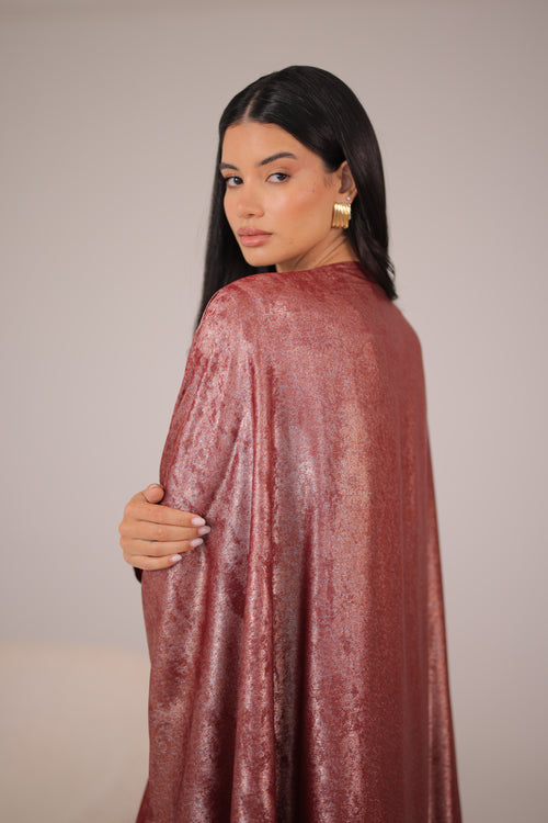 QAMAR ABAYA | BURGUNDY